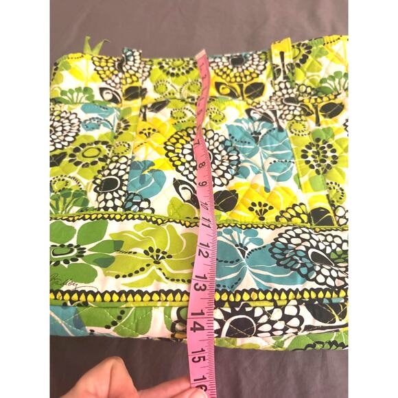 Vera Bradley Go Round Tote Bag in Retired Lime Green Pattern - Picture 7 of 8